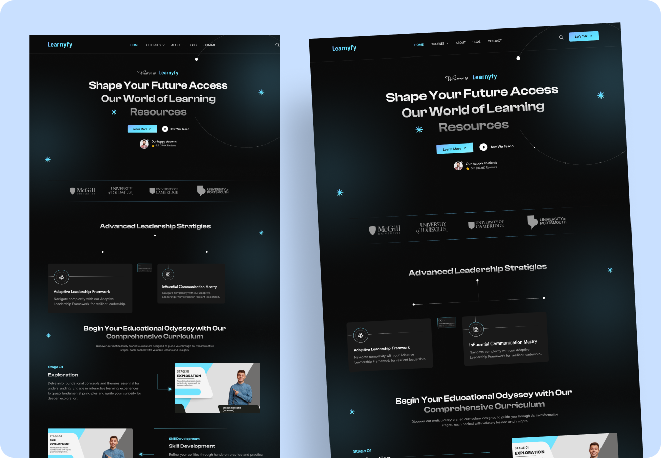 E-Learning Landing Page
